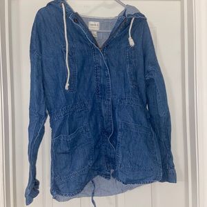 Forever21 hooded denim jacket